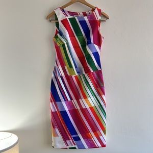 WOMENS MULTICOLORED SIZE 2 CALVIN KLEIN DRESS NWOT